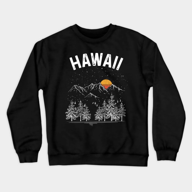 Vintage Retro Hawaii State Crewneck Sweatshirt by DanYoungOfficial